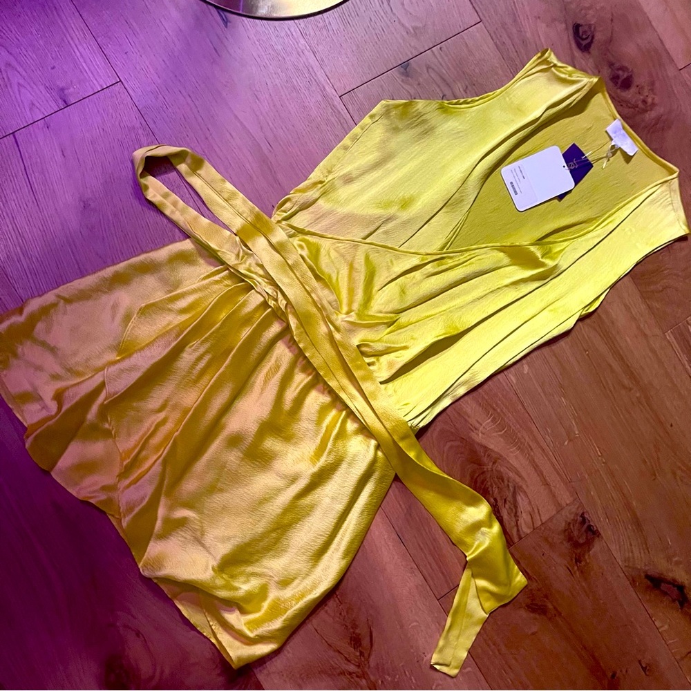 Alexis Yellow Wrap Dress
